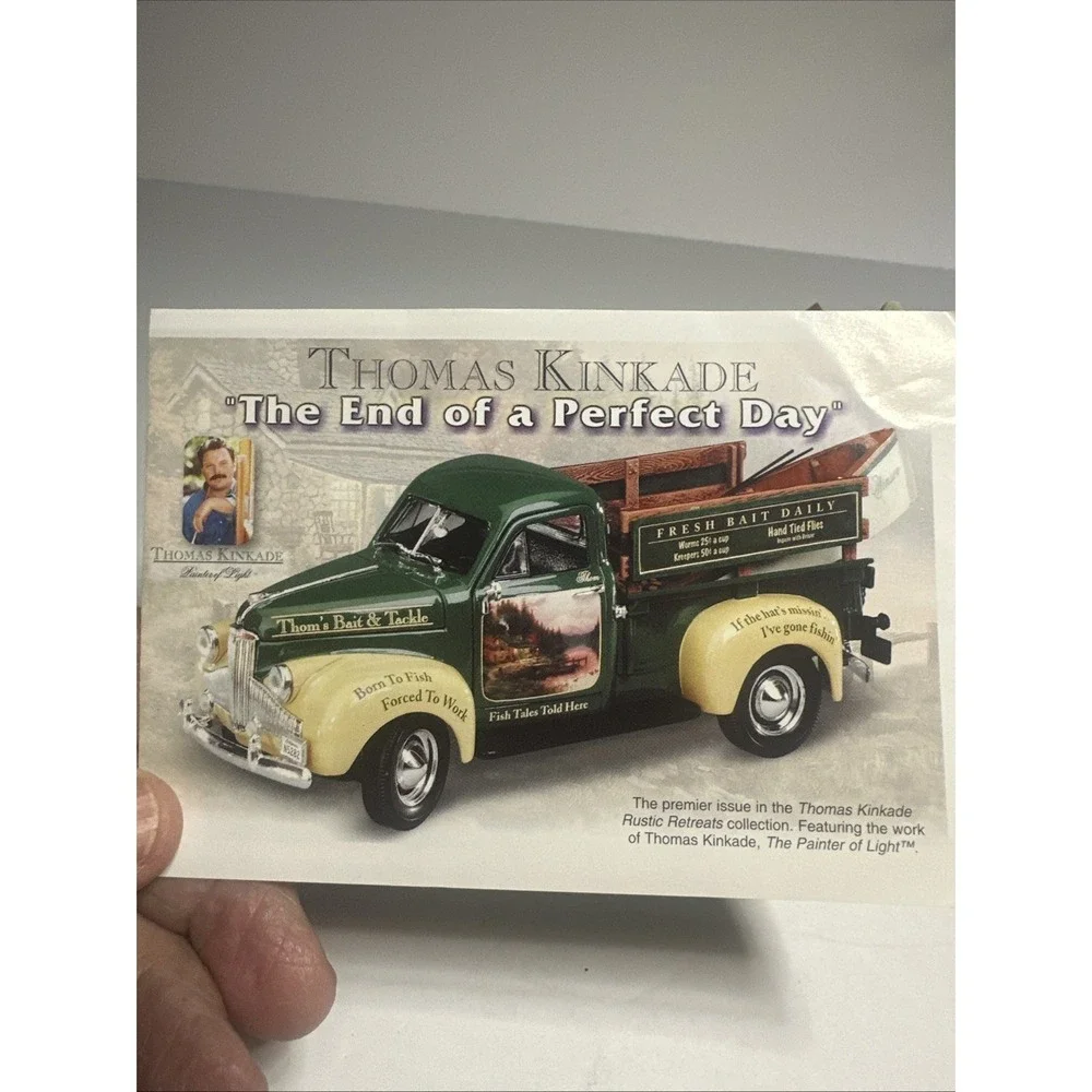 1947 Studebaker Pickup Truck & Fishing boat 1/25th Thomas Kinkade Collection COA